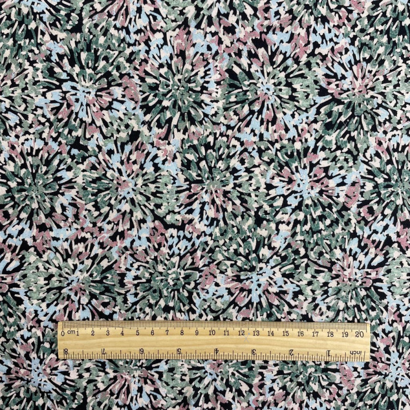 Printed Viscose CHLOE Anthracite / Green Multicolored